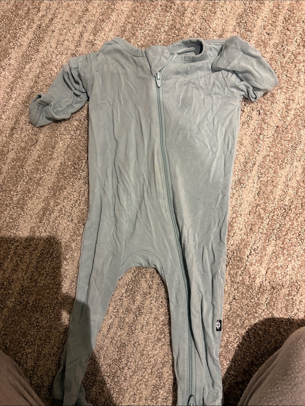Kyte BABY Light Blue Footed Zip One-Piece